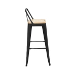 Taburete Tolix Asiento de Madera