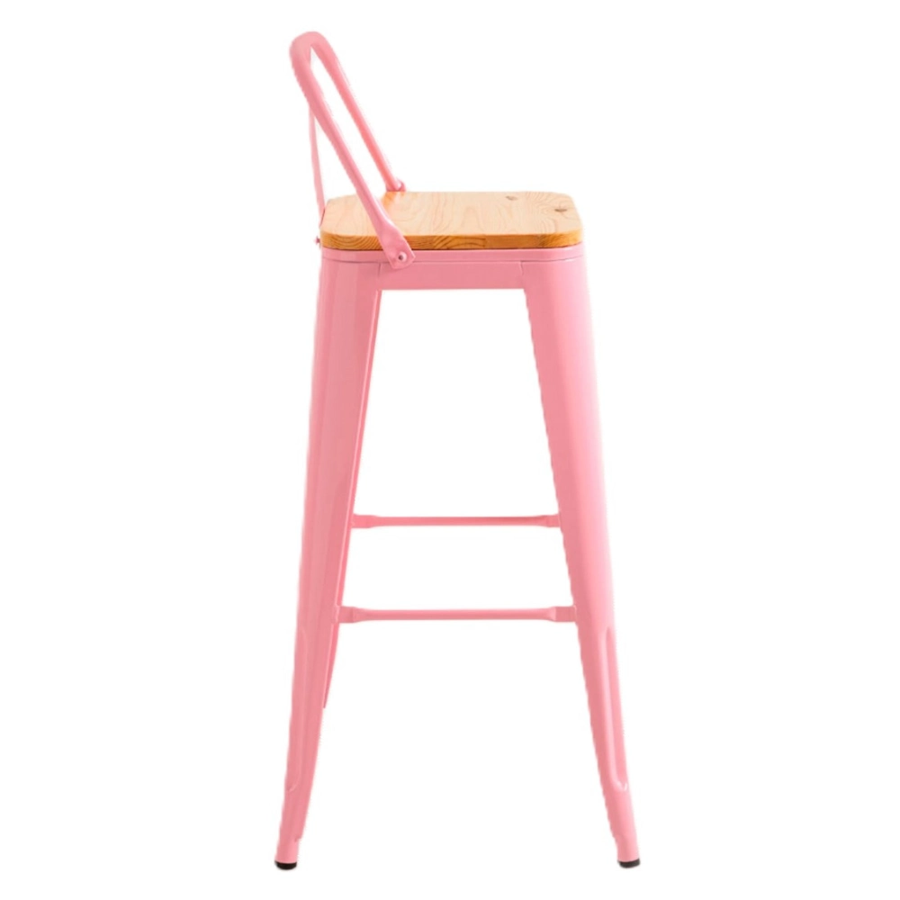 Taburete Tolix Asiento de Madera