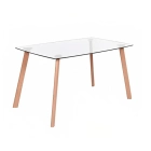 Mesa Nórdica Rectangular Vidrio 140x90cm