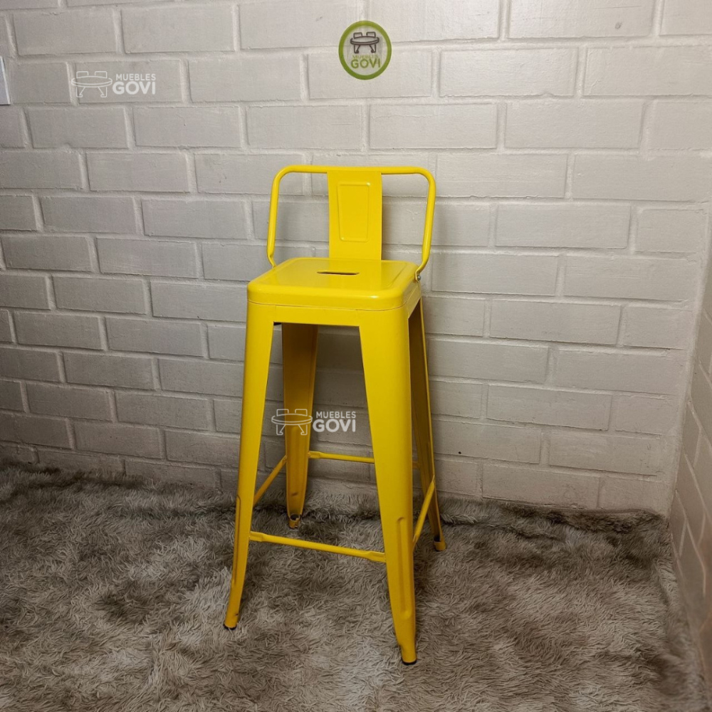 Taburete Tolix con respaldo