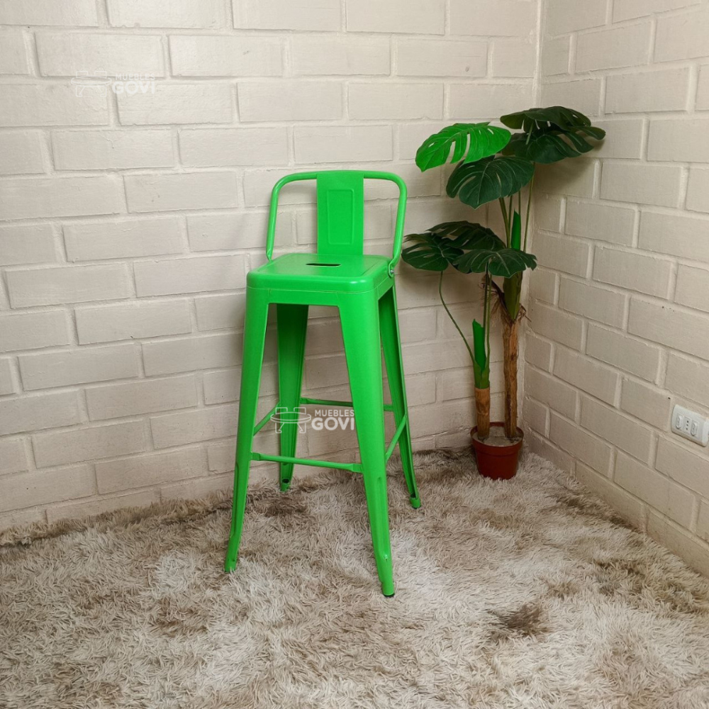 Taburete Tolix con respaldo