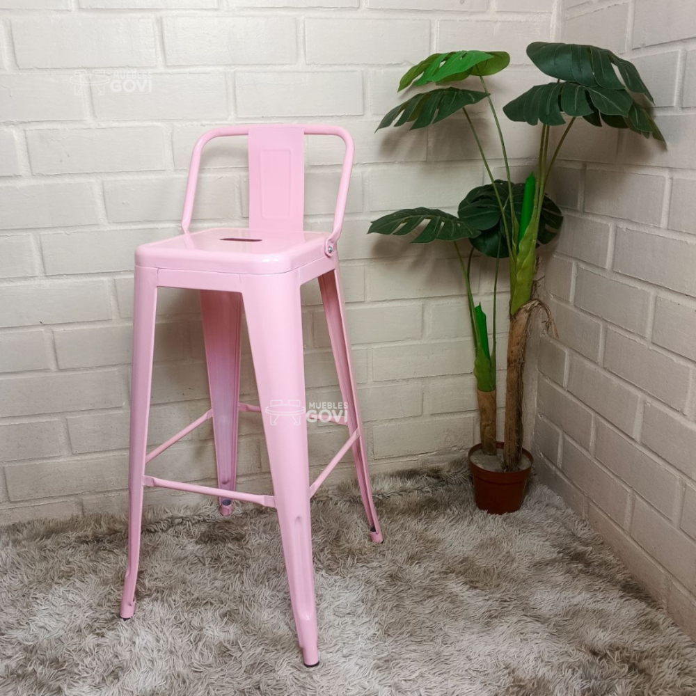 Taburete Tolix con respaldo