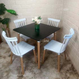 Comedor Sofia Mesa Cuadrada 80x80cm y Sillas Windsor