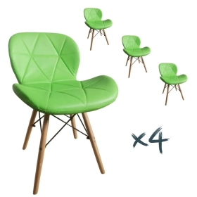 Pack 4 Sillas Radar Verde Limón