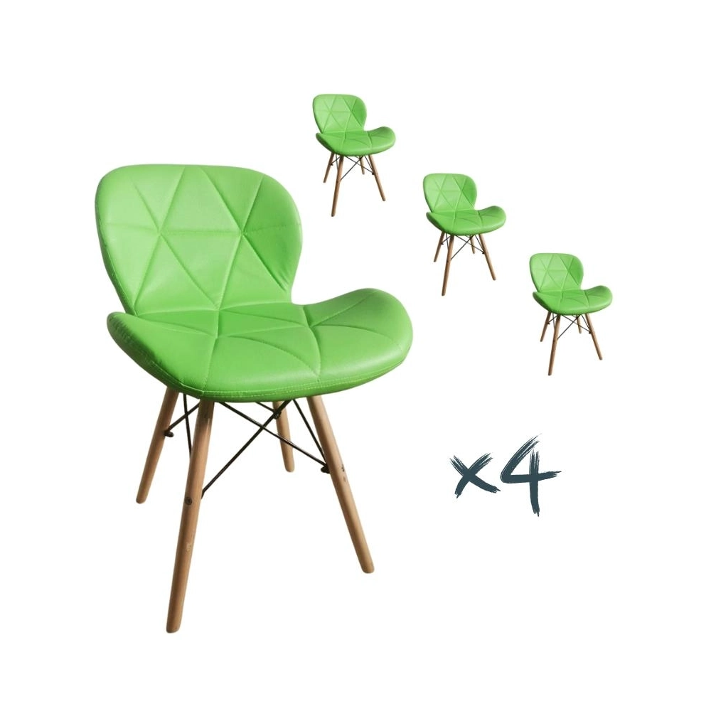 Pack 4 Sillas Radar Verde Limón