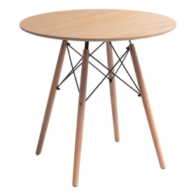 Mesa Eames Redonda Wood 80/100 cm