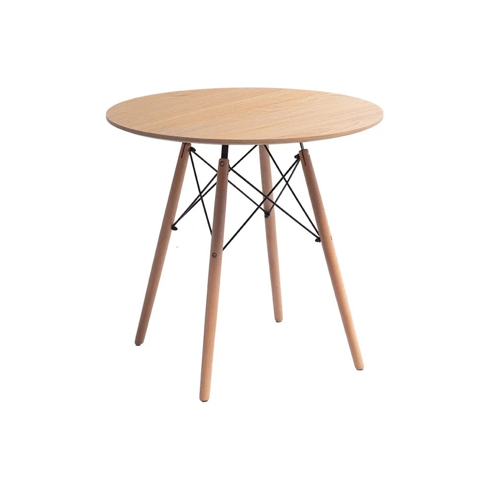 Mesa Eames Redonda Wood 80/100 cm