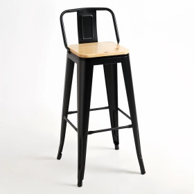 Taburete Tolix Asiento de Madera