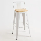 Taburete Tolix Asiento de Madera