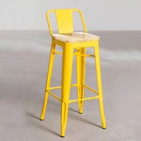 Taburete Tolix Asiento de Madera