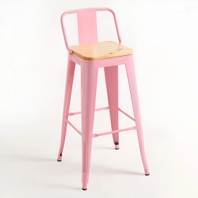 Taburete Tolix Asiento de Madera