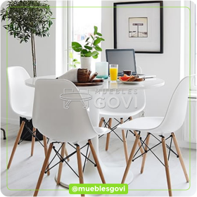 Comedor Venus Mesa  Tulip y Sillas Eames