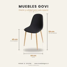Comedor Rectangular Vidrio 140x90cm 6 Sillas scoop