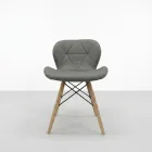 Silla Radar Acolchada Ecocuero Patas de Madera · Silla Radar