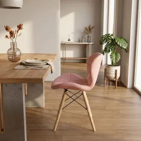 Silla Radar Acolchada Ecocuero Patas de Madera · Silla Radar