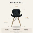 Silla Radar Acolchada Ecocuero Patas de Madera · Silla Radar