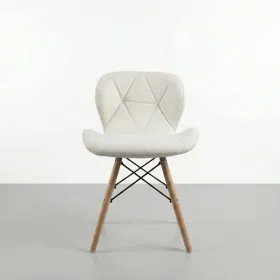 Silla Radar Acolchada Ecocuero Patas de Madera · Silla Radar