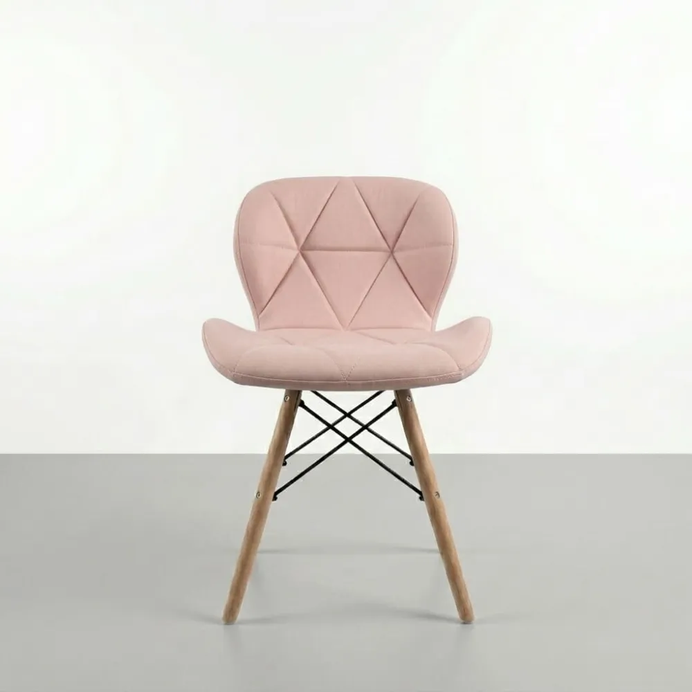 Silla Radar Acolchada Ecocuero Patas de Madera · Silla Radar