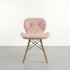 Silla Radar Acolchada Ecocuero Patas de Madera · Silla Radar