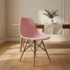 Silla Eames DSW Polipropileno Patas de Madera Haya · Silla Eames