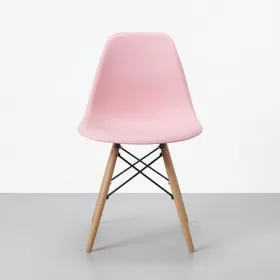 Silla Eames DSW Polipropileno Patas de Madera Haya · Silla Eames