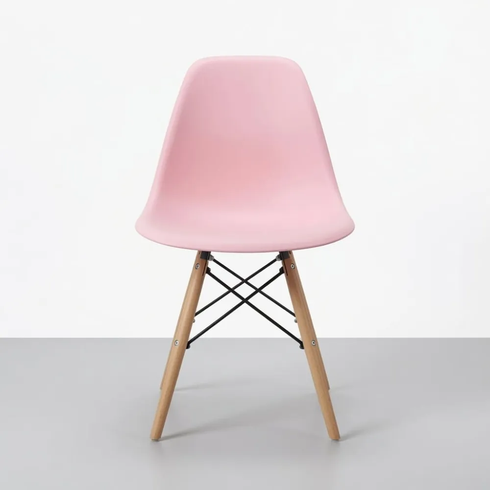 Silla Eames DSW Polipropileno Patas de Madera Haya · Silla Eames