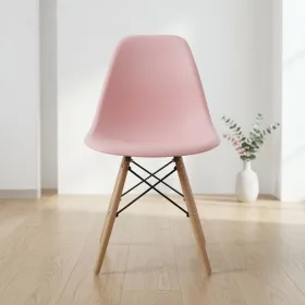 Silla Eames DSW Polipropileno Patas de Madera Haya · Silla Eames