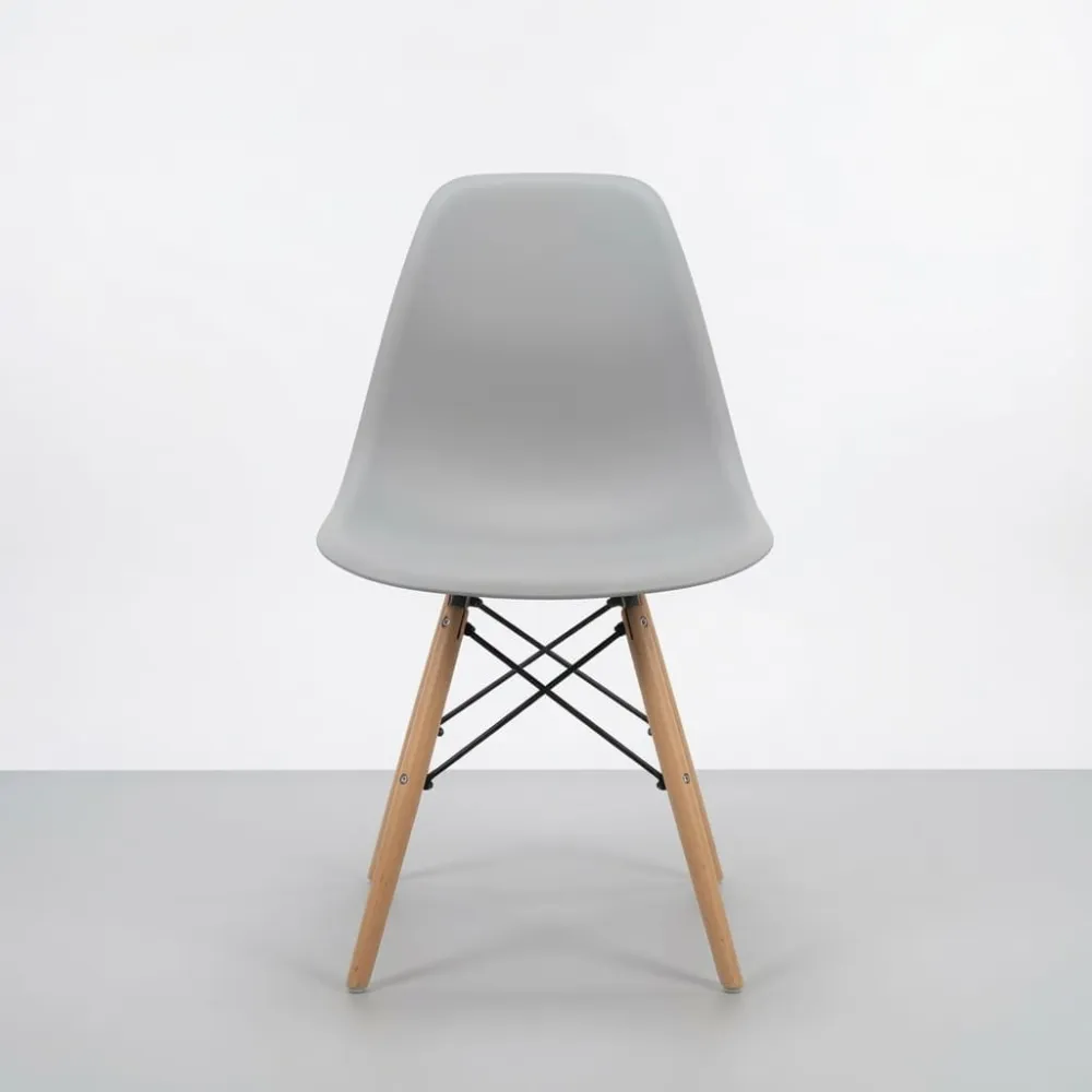 Silla Eames DSW Polipropileno Patas de Madera Haya · Silla Eames
