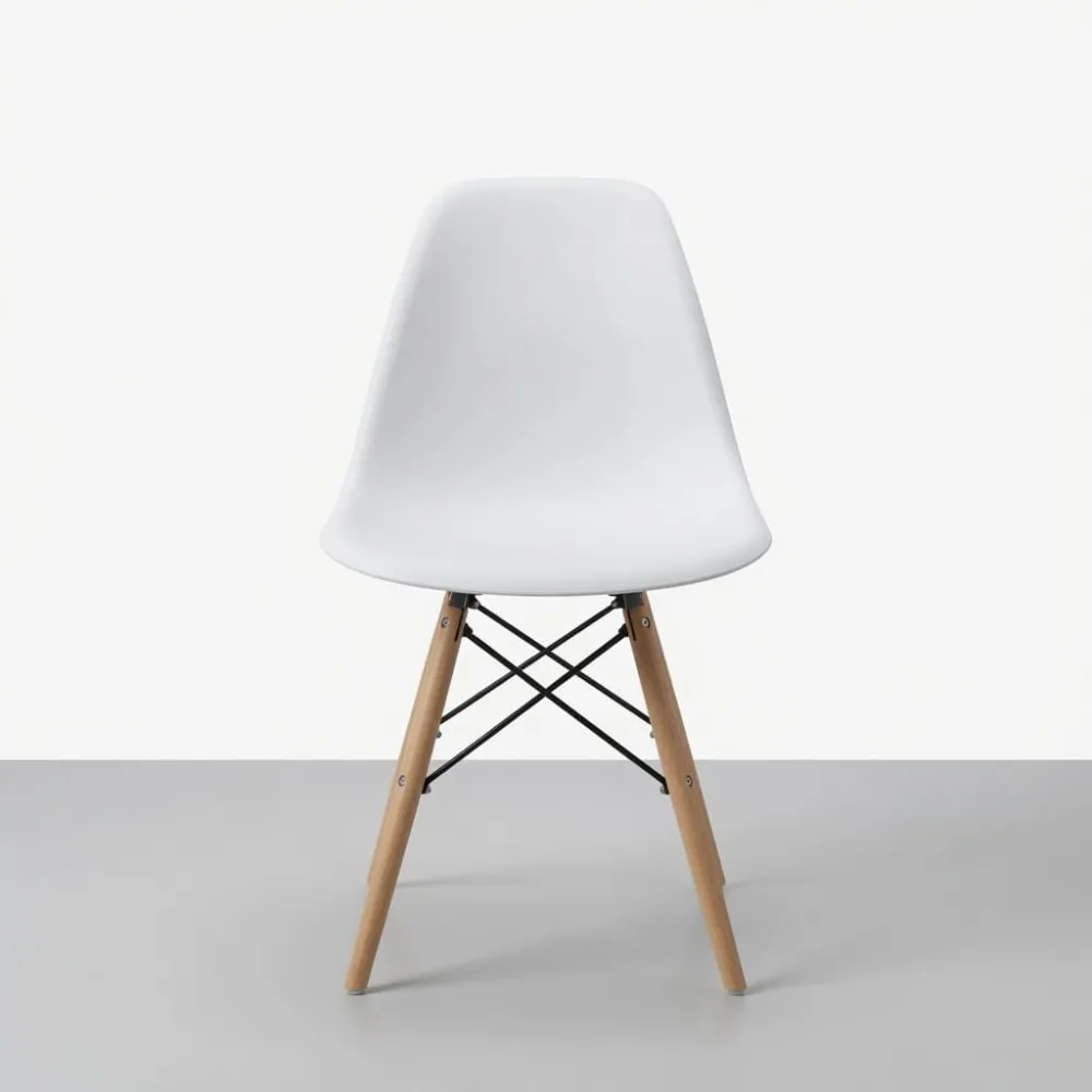 Silla Eames DSW Polipropileno Patas de Madera Haya · Silla Eames