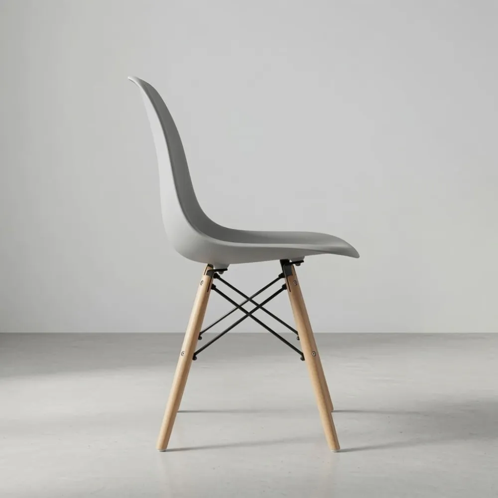 Silla Eames DSW Polipropileno Patas de Madera Haya · Silla Eames