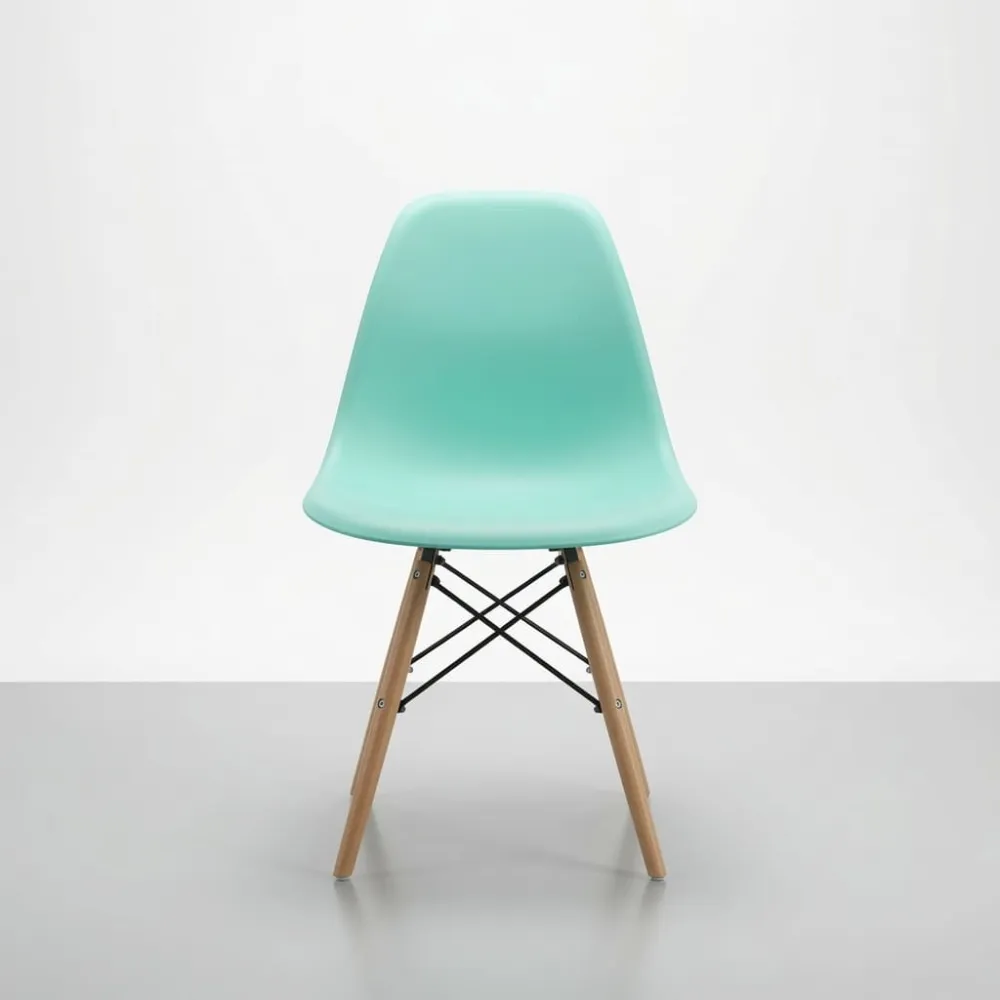 Silla Eames DSW Polipropileno Patas de Madera Haya · Silla Eames