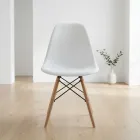 Silla Eames DSW Polipropileno Patas de Madera Haya · Silla Eames