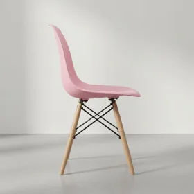 Silla Eames DSW Polipropileno Patas de Madera Haya · Silla Eames