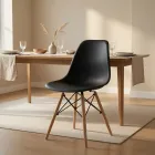 Silla Eames DSW Polipropileno Patas de Madera Haya · Silla Eames