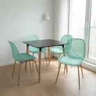 Comedor Mesa Eames MDF 80x80cm Sillas Panal
