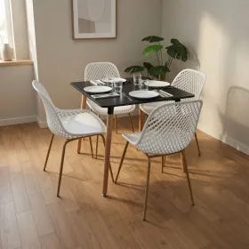 Comedor Mesa Eames MDF 80x80cm Sillas Panal