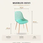 Comedor Mesa Eames MDF 80x80cm Sillas Panal