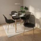 Comedor Mesa Eames MDF 80x80cm Sillas Panal