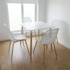 Comedor Mesa Eames MDF 80x80cm Sillas Panal