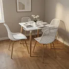 Comedor Mesa Eames MDF 80x80cm Sillas Panal