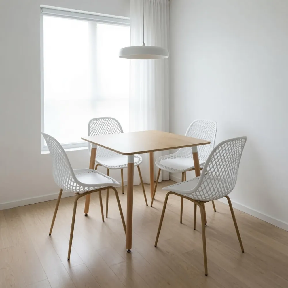 Comedor Mesa Eames MDF 80x80cm Sillas Panal