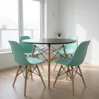 Comedor Mesa Redonda Eames 80cm 4 Sillas Eames