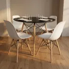 Comedor Mesa Redonda Eames 80cm 4 Sillas Eames