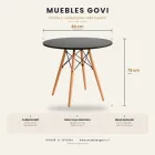 Comedor Mesa Redonda Eames 80cm 4 Sillas Eames