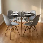 Comedor Mesa Redonda Eames 80cm 4 Sillas Eames