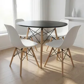 Comedor Mesa Redonda Eames 100cm 4 Sillas Eames