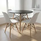 Comedor Mesa Redonda Eames 100cm 4 Sillas Eames