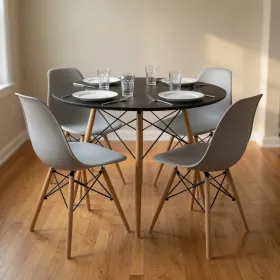 Comedor Mesa Redonda Eames 100cm 4 Sillas Eames