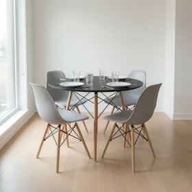 Comedor Mesa Redonda Eames 100cm 4 Sillas Eames