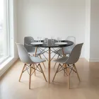 Comedor Mesa Redonda Eames 100cm 4 Sillas Eames